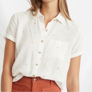 Marine Layer Peach Button Up Shirt